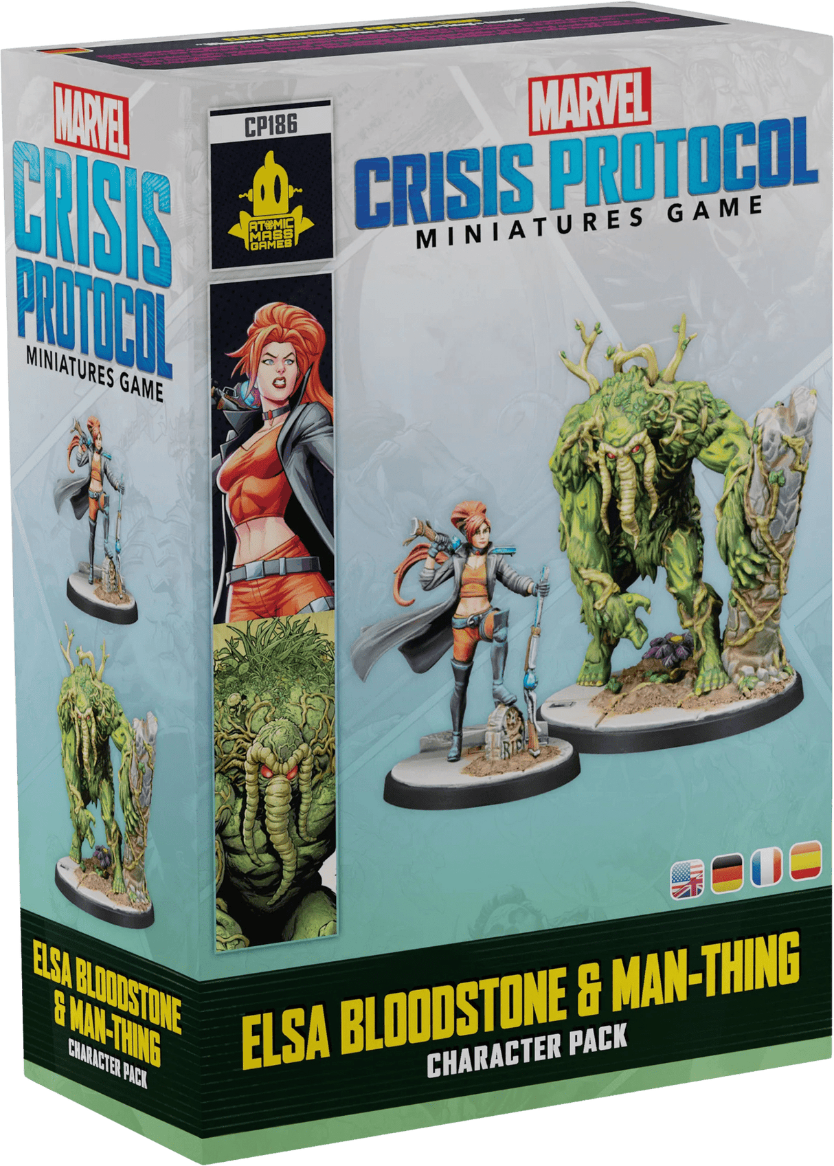 Box art of Marvel: Crisis Protocol – Elsa Bloodstone & Man-Thing