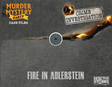 Box art of Murder Mystery Party Case Files: Fire in Adlerstein