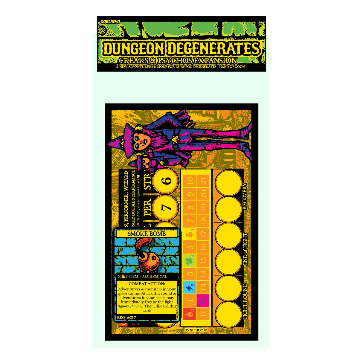 Box art of Dungeon Degenerates: Freaks & Psychos Expansion
