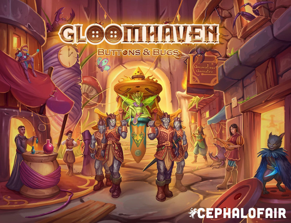 Box art of Gloomhaven: Buttons & Bugs