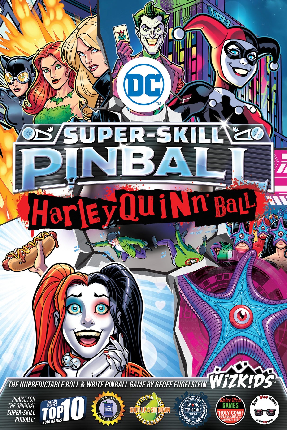 Box art of DC Super-Skill Pinball: Harley Quinn Ball