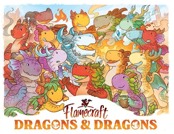 Box art of Flamecraft: Dragons & Dragons